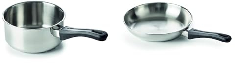 Beka 12036204 Polo Casserole en acier Inoxydable 20 cm & 12037244 Polo Poêle à Frire en acier inoxydable 24 cm, Noire