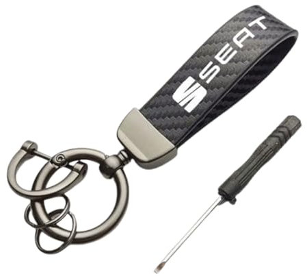 Nengwin Seat Leder Schlüsselanhänger Auto Schlüssel Aufhängung Verzierung Schmuck Business Geschenk für Männer (schwarz-2)