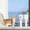 YAOZUP Outdoor Adhesive Hooks, 100 PCS Crochets adhésifs extérieur, Filet de Protection pour Chat, Crochet Fixation Filet Chat, Filet de sécurité pour Chat, Protection Balcon Chat sans percer