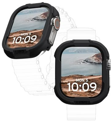 URBAN ARMOR GEAR UAG [Aktualisierte Version] Kompatibel mit Apple Watch Hülle 49 mm iWatch Serie Ultra 2/Ultra Scout Schwarz, robuste, sturzsichere Schutzhülle zum Aufstecken in Militärqualität