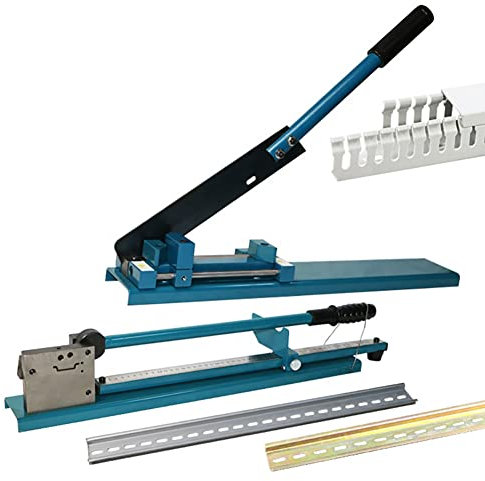 Outil de coupe de rail pour goulottes, machine de découpe manuelle pour banc DIN, double rail de guidage pour aluminium à fente