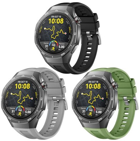 SUGARJAR Armband kompatibel mit HUAWEI Watch GT 5 Pro 46mm,22MM Sport Silikon Armband für HUAWEI Watch GT 5 Pro 46mm