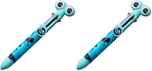 Tinc Multicolour Retractable Ballpoint Pen 6-in-1 Colour Ballpoint Pens for School Office Home | Blue Camo (MLTCLKTO) (Pack of 2)