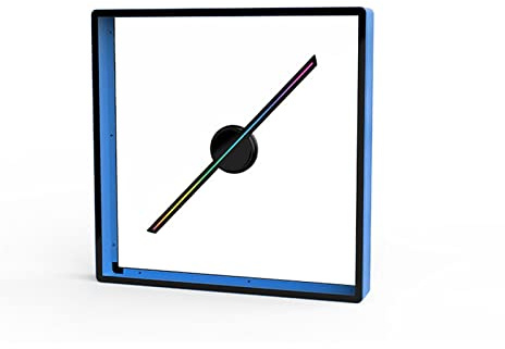 Werben Sie 3D-Hologramm-Projektor-Lüfter, holografischer Player, Stereo-Bilder, unterstützt Bilder und Videos, Echtzeit-Bildschirm (56 cm, schwarz)