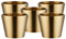 PKRANZYHKAL Tasse Inox Mug Café Double Paroi | Gobelet Inox Moderne | Tasse Escalade en Métal | Idéal pour Boissons Chaudes et Froides,HONEYCOMB,GOLDEN,260ml,Set of 5