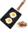 Poêle omelette japonaise, casserole carrée à œuf au plat, casserole omelette non bâton, poêle à oeuf avec poignée en bois pour crêpe, crêpe, œuf au plat