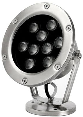 Focos Led Piscina - Luz Subacuática De Acero Inoxidable, Luz De Estanque Impermeable IP68 De Bajo Voltaje CA 12/24V, Resistente Al Agua, Foco De Ángulo Ajustable, Para Piscinas, Estanques(Green,9W-AC2