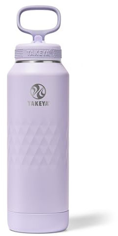 Takeya Sport 40 oz Triple-Insulated Stainless Steel Water Bottle – Leakproof, Sweatproof, BPA-Free, Keeps Drinks Cold 36 Hrs, Hot 14 Hrs – Moonlight
