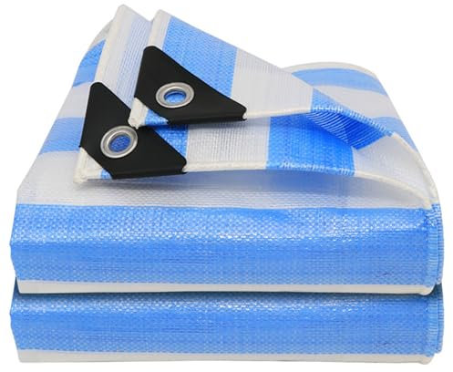 YWBXSHKD Lona Impermeable Exterior 3x6m, Cubierta De Lona De Polietileno Multiusos 80g/M², Ojales De Aluminio, Lona De ProteccióN Resistente, Lona Industrial Polietileno, Toldo Reforzado