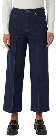 s.Oliver Black Label Damen Jeans Hose, Cropped Wide Leg 2173615