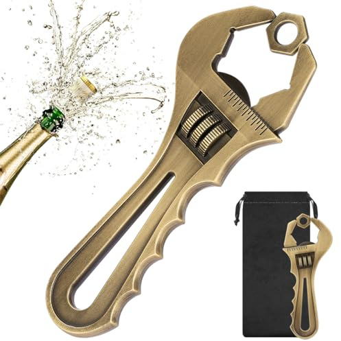 Wrench Bottle Opener, Beer Opener, Portable Beer Bottle Opener | Beer Bottle Opener, Father's Day Christmas Birthday for Men, Women, Beer Lovers, Bar Accessories, with Gift Bag, Bronze