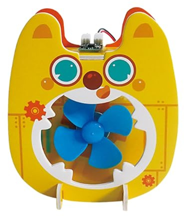 Qectial Electric Fan Assembly Kit Puzzle DIY Voice Control Fan for Teens Home Kids