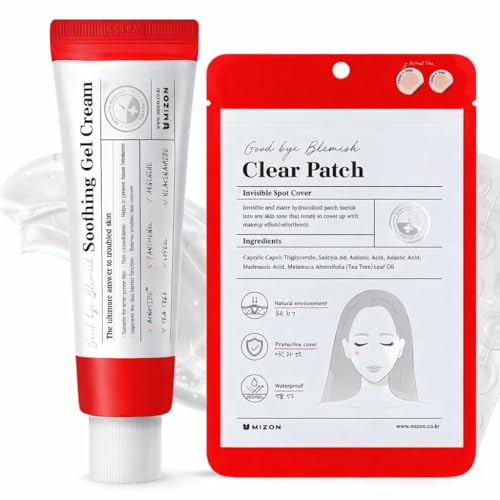 [MIZON] GOODBYE BLEMISH DUO - Korean skincare - Acne care - salicylic acid + tea tree + niacinamide + panthenol - Lightweight oil control gel moisturizer + strong adhesion spot patches