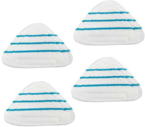 4 Piezas Fundas de Microfibra para Escoba de Vapor Triangular Accesorios | para Aries Limpieza Vapor Universales Lavables para Limpiadores a Vapor Paños de Repuesto Mop a Vapor