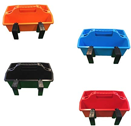 netproshop Pferdepflege Offene Putzbox mit Abnehmbaren Haken zum Einhängen, Farbe:Hellblau