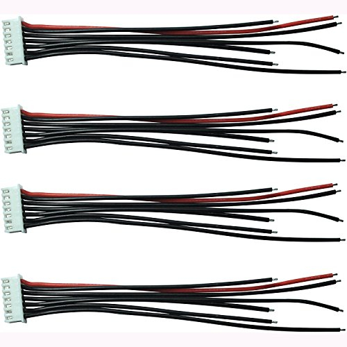 FLY RC 10pcs 22.2V JST 7 Pin Male Plug 6S LiPo Battery Balance Charger Cable Lead Wire Connector