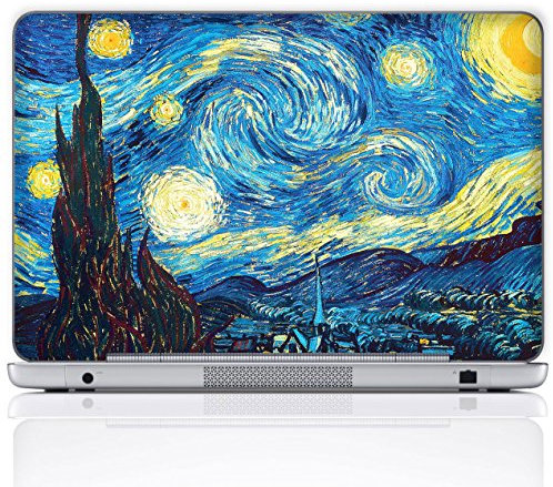 Meffort Inc 14 Inch Laptop Notebook Skin Sticker Cover Art Decal (Free wrist pad) - The Starring Night