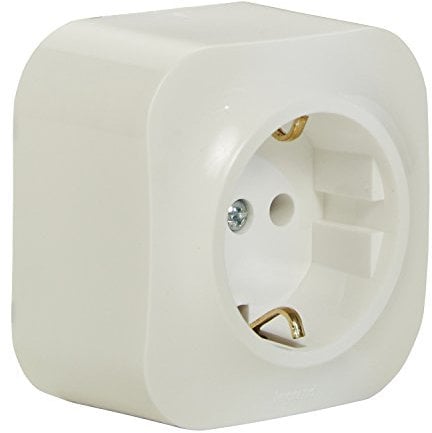 LEGRAND, 782411 - Enchufe de pared (1 vía), 2 polos con contacto de protección para montaje en la pared