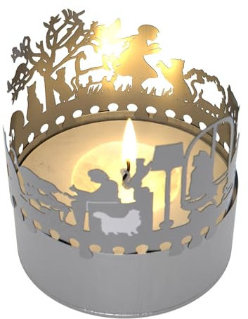 Katzen Schattenspiel - Windlicht mit Silhouette-Motiven für EIN faszinierendes Katzen-Schattenspiel - Einzigartiges Geschenk für Katzenliebhaber