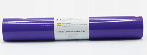 Selbstklebende Plotterfolie Vinylfolie 30,5 cm x 3 m glänzend 39 Farben zur Auswahl, Farbe:151 Lila