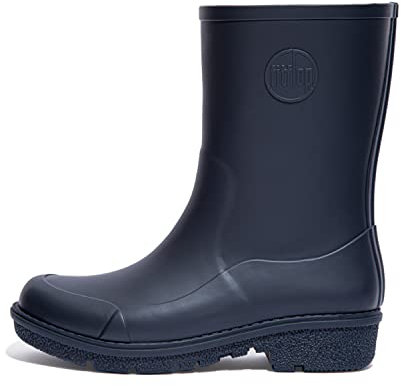 Fitflop Women's Wonderwelly - Short Rain Boot, Midnight Navy, 4 UK