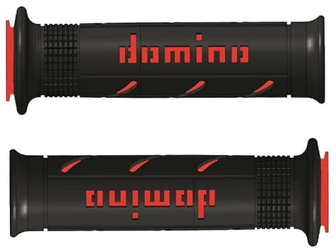 Manopole in gomma per manubrio moto da strada, sportbike, naked, tourer, sportbike, moto2, moto3, premoto3, moto4, moto5 (Rosso-supersoft)