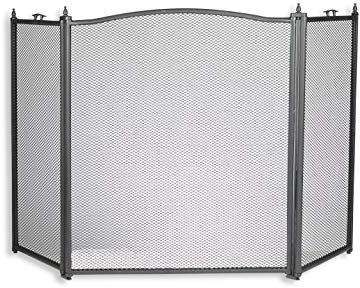 HERSIG- Protector Chimenea - Salvachispas Chimenea leña | Antichispas para Chimeneas de Leña - Rejilla Chimeneas Leña y Estufas - Plegable - 3 Hojas 98 x 60 cm - Diseño Clásico