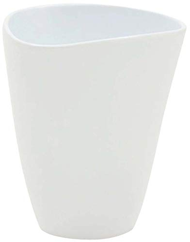 Annastore Orchidee Übertopf Merle aus Keramik in Verschiedene Größen Blumenübertopf Orchideentopf Keramikübertopf Farbe Weiß-brillant, Größe Ø 11 cm/H 13 cm