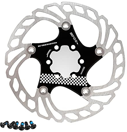 Fahrradscheibenbremsrotor, 160 mm / 180 mm/203mm, MTB-Rennradrotor 6-Loch-Rotor, Fahrradzubehör(Schwarz 160mm)