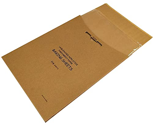 Papier Cuisson en Blé Naturel 150 Pièces Papier Sulfurisé Parchemin Papier de Barbecue Four Reutilisable Feuilles de Papier Bio epais 40x30 à Haute Temperature Cuisson Pour Biscuits Pizza Viande Pain