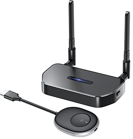 SEMZHENG Kabelloser HDMI Sender und Empfänger(HDMI-Typ A), Wireless HDMI Transmitter and Receiver für HDMI Signale von Laptop, PC, Smartphone, Tablet zur Anzeige auf HDTV, Monitor oder Projektor