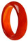 Holibanna Karneol Kristall Ring 18 mm Rot Eternity Ring aus Edelstahl für Frauen Weihnachten