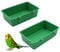 Baignoire Oiseaux Cage Mangeoire Multifonctionnelle - Bassin en Plastique, Mangeoire à Oiseaux Suspendue, Bain d'Oiseaux avec Crochet, pour Petits Oiseaux, Pinson, Perruche, Canari, Perroquet