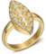 BOBIJOO Jewelry - Bague Marquise Femme Vintage 19 Zirconiums Acier Inoxydable Plaqué Doré Or - 63 (10 US)