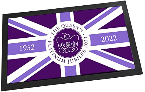 Artylicious Queens Platinum Jubilee Läufer mit Union Jack-Flagge – Queen Elizabeth Souvenir