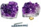 2 Stück Amethyst Knöpfe, lila Herzform Kristall Stein Schrankknopf Natürlicher Edelstein Schubladengriffe für Schrank Einrichtung DIY Schrank Kommode Griffe (Original)