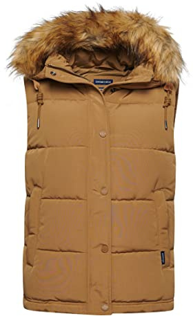 Superdry Damen Everest Kunstfell-Weste