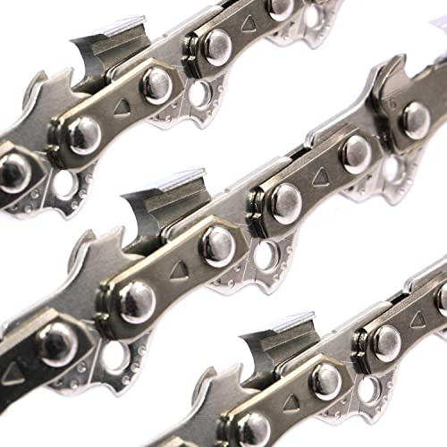 3x Sägekette Kette Vollmeißel kompatibel mit Einhell GE-LC 18 Li Solo Schnittlänge 25cm 3/8“ 1,1mm 40 TG