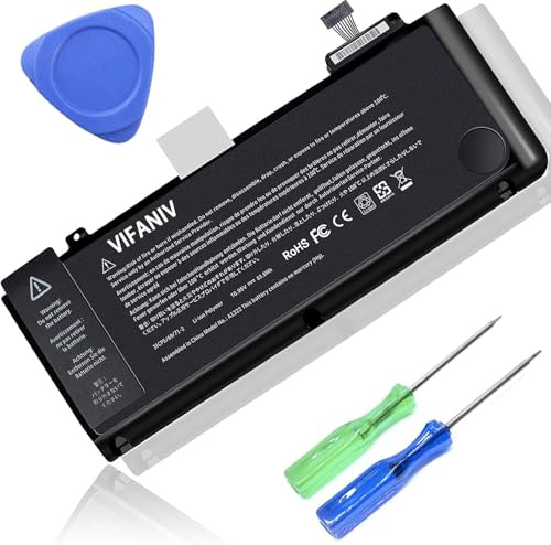 VIFANIV A1322 A1278 Akku kompatibel mit MacBook Pro 13 Zoll [Mitte 2012 2010 2009 Anfang 2011 Ende 2011] 661-5229 661-5557 020-6547-A 020-6765-A (63,5 Wh. 10,95 V