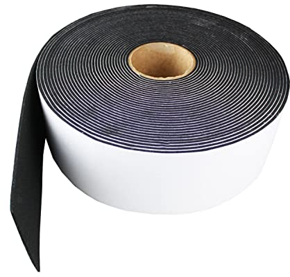 Filzband selbstklebend, 10cm breit, 3,0mm stark, 20m lang, Filzgleiter Rolle, Klapperschutz, Dichtungsband aus Filz (Schwarz, 10cm breit, 3,0mm stark, 20meter lang)