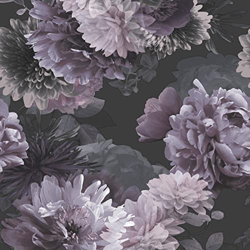 Lipsy Issey Tapete - Modern Wallpaper für Zuhause, Wohnzimmer, Küche, Schlafzimmer, Dekoration, Büro - Dekorative Luxus Natur Tapete mit Blüten von Pfingstrosen & Chrysanthemen