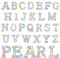 Flicken zum Aufbügeln, 26 Stück Patches zum Aufbügeln Buchstaben Alphabet A Bis Z Bügelflicken mit Perle und Glitzer Strass Iron On Patches Letters für DIY T-Shirt Jeans Kleidung Taschen Hüte A