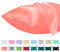 Lirex Satin Kissenbezug, 2er Pack Weiche Volltonfarbe Mikrofaser Satin Kissenbezug, Umschlag Verschluss Knitterfrei Verblassen Beständig Atmungsaktiv (Rosa, 40 x 80 cm)