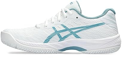 ASICS Damen Gel-Game 9 Clay/OC Sneaker, White/GRIS Blue, 42 EU