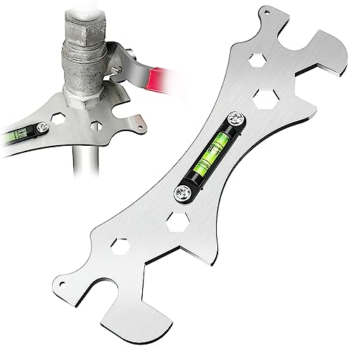 ZoneYan Strumento Chiave da Bagno Multifunzionale, Chiave di Livellamento Angolo Curvo Speciale, Chiave di Riparazione per Rubinetto Doccia per Viti Esagonali da 8-10 - 12-14 - 17-23 - 30 mm