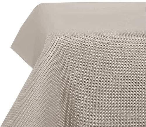Tischdecke Leinenoptik Wasserabweisend Lotuseffekt Fleckschutz pflegeleicht abwaschbar schmutzabweisend Tischwäsche weich knitterfrei dekorative 130×175cm hellgrau