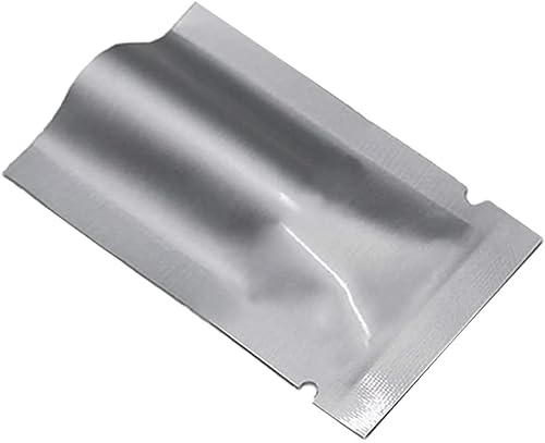 3,94 mm dicke, kleine reine Mylar-Beutel, offene Oberseite, Vakuumbeutel, reine Aluminiumfolie, Lebensmittelaufbewahrungsbeutel für Proben, hitzeversiegelbare Folie, flache Verpackungen (100, 5 x 7