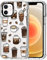 MOSNOVO für iPhone 12 Mini Hülle – Durchsichtige, schlanke, stoßfeste TPU+PC-Handyhülle, [6,6 Fuß Fallschutz/Anti-Abziehen] - Kaffee