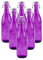 simpa 1 Litre Traditional Vintage Style Glass Bottles with Swing Top Lids - Set of 6 Purple Bottles.