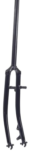 SkyjOy Fourche VTT Vélo de Route en Acier 700C Fourche Rigide 1 Pouce 25.4mm Disque V Frein sans Fil Chrome fourches de vélo de Route Classique Fourche VTT 26 Pouces